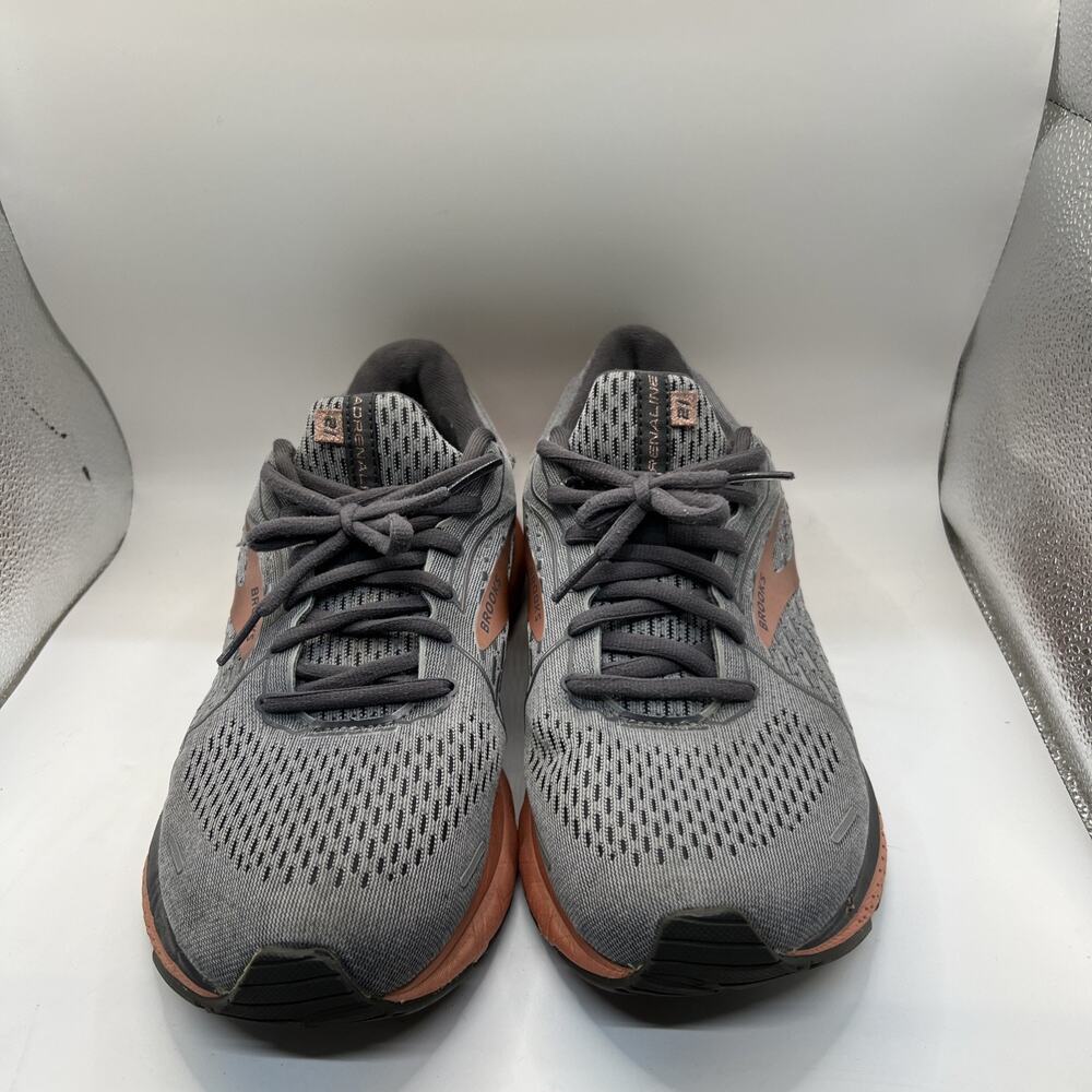 BROOKS Women Size 11.5 ADRENALINE 21 Grey Rose Gold Ltd Ed Running Shoes